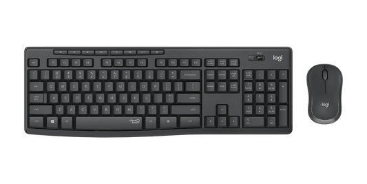 Teclado E Mouse Sem Fio Logitech MK295, Com Teclado Numérico, Resistente à derramamentos, Silent Touch, Wireless, Multimídia, ABNT2, USB, Preto - 920-009793
