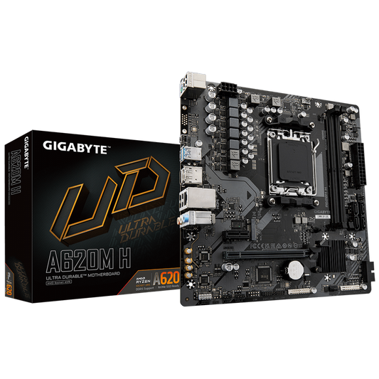 *CONSULTAR VALOR PELO WHATSAPP* Placa Mãe Gigabyte A620M H, Chipset B620, AMD AM5, MATX, DDR5