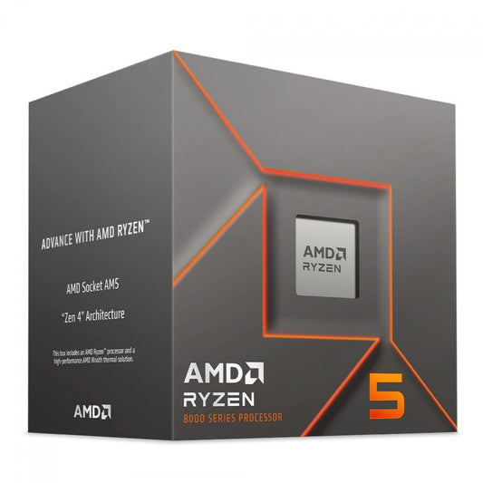 *CONSULTAR VALOR PELO WHATSAPP*Processador AMD Ryzen 5 8400F, 4.2GHz (4.7GHz Turbo), 6-Cores 12-Threads, AM5, Com Cooler AMD Wraith Stealth