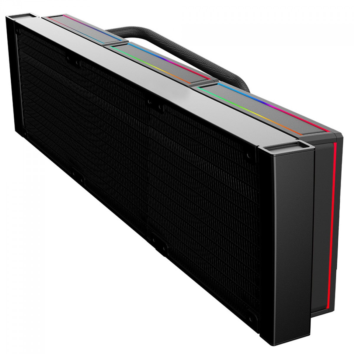 Water Cooler PCYES Vision Black Vulcan, ARGB, 360mm, Intel-AMD, Tela LCD, Preto, VS360BV