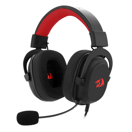 HEADSET GAMER REDRAGON HERO, DRIVERS 53MM, PRETO E VERMELHO, H530