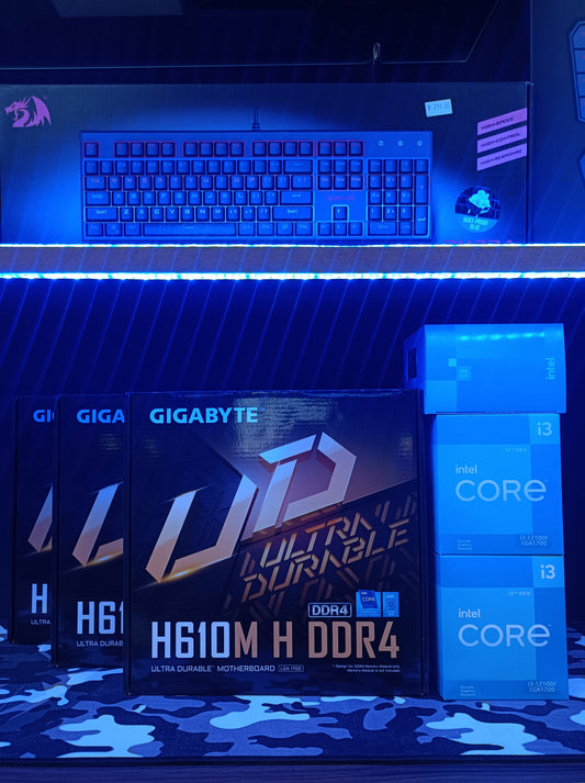 Kit Gamer DDR4 Core i3 12100F, H610m, Décima Segunda