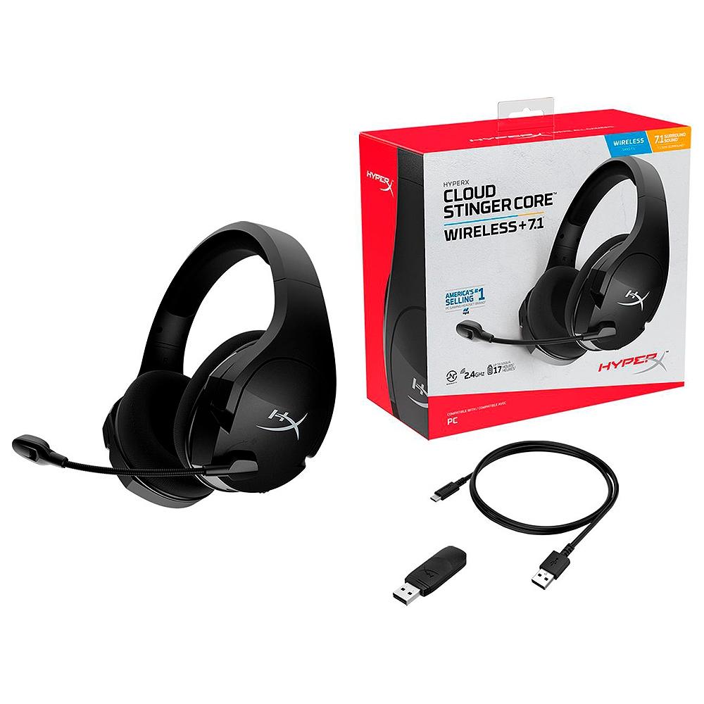 Headset Sem Fio Gamer HyperX Cloud Stinger Core Som Surround 7.1