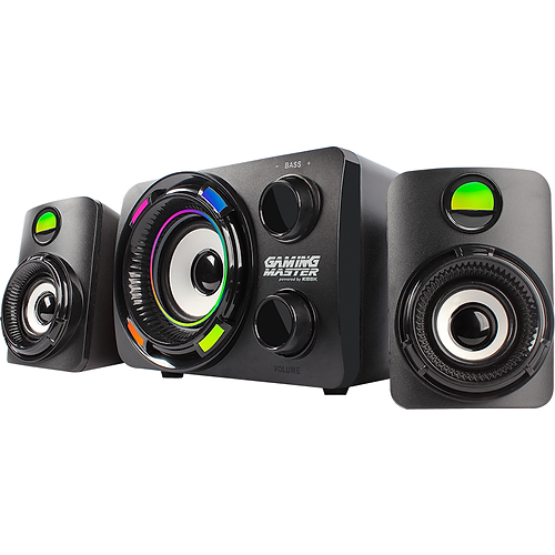 Caixa Subwoofer Gamer Potente Led 2.1 K-mex/ SS-9800 9.9w Rms